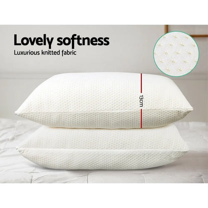 Giselle Bedding Memory Foam Pillow 13cm Thick Twin Pack - Image 3