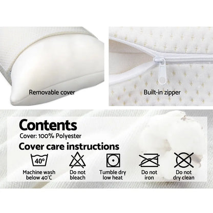 Giselle Bedding Memory Foam Pillow 13cm Thick Twin Pack - Image 5