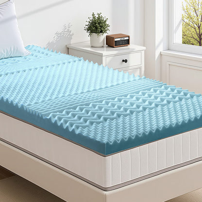 Giselle Bedding 5cm Memory Foam Mattress Topper 7-Zone King Single - Image 7