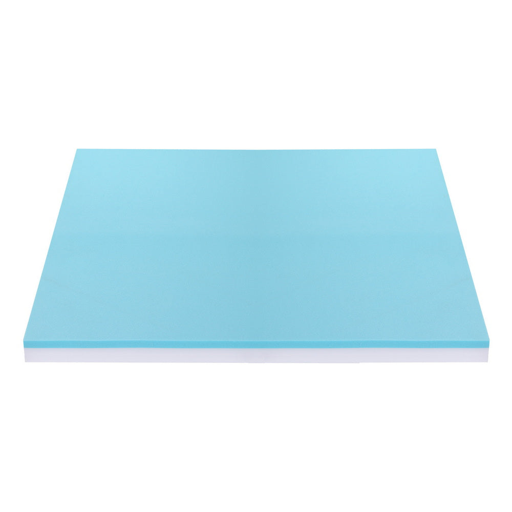 Giselle 8cm Memory Foam Mattress Topper Gel Dual Layer Foam Bamboo King - Image 3
