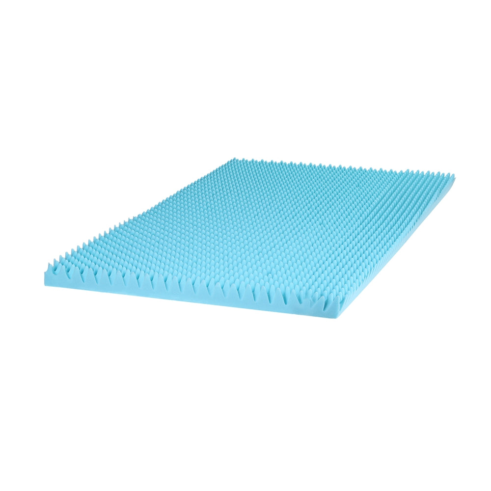 Giselle 8cm Memory Foam Mattress Topper Gel Egg Crate Foam Bamboo King Single