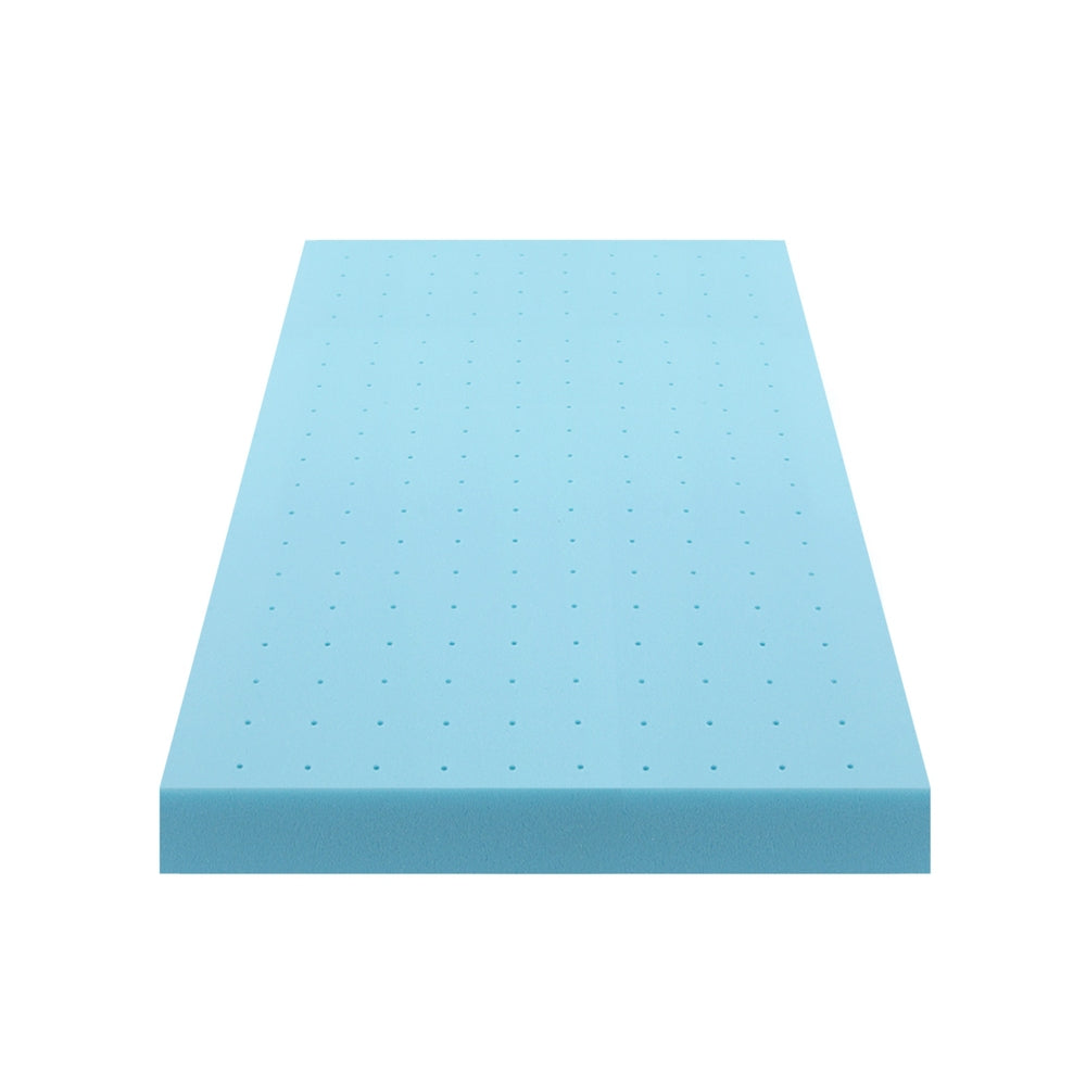 Giselle 12cm Memory Foam Mattress Topper Ventilated Cool Gel Bamboo Cover Single - Image 3
