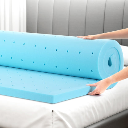 Giselle Bedding Memory Foam Mattress Topper Ventilated Cool Gel 5cm King Single - Image 7