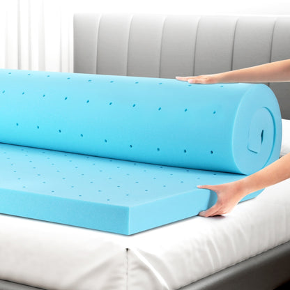 Giselle Bedding Memory Foam Mattress Topper Ventilated Cool Gel 8cm Double - Image 7