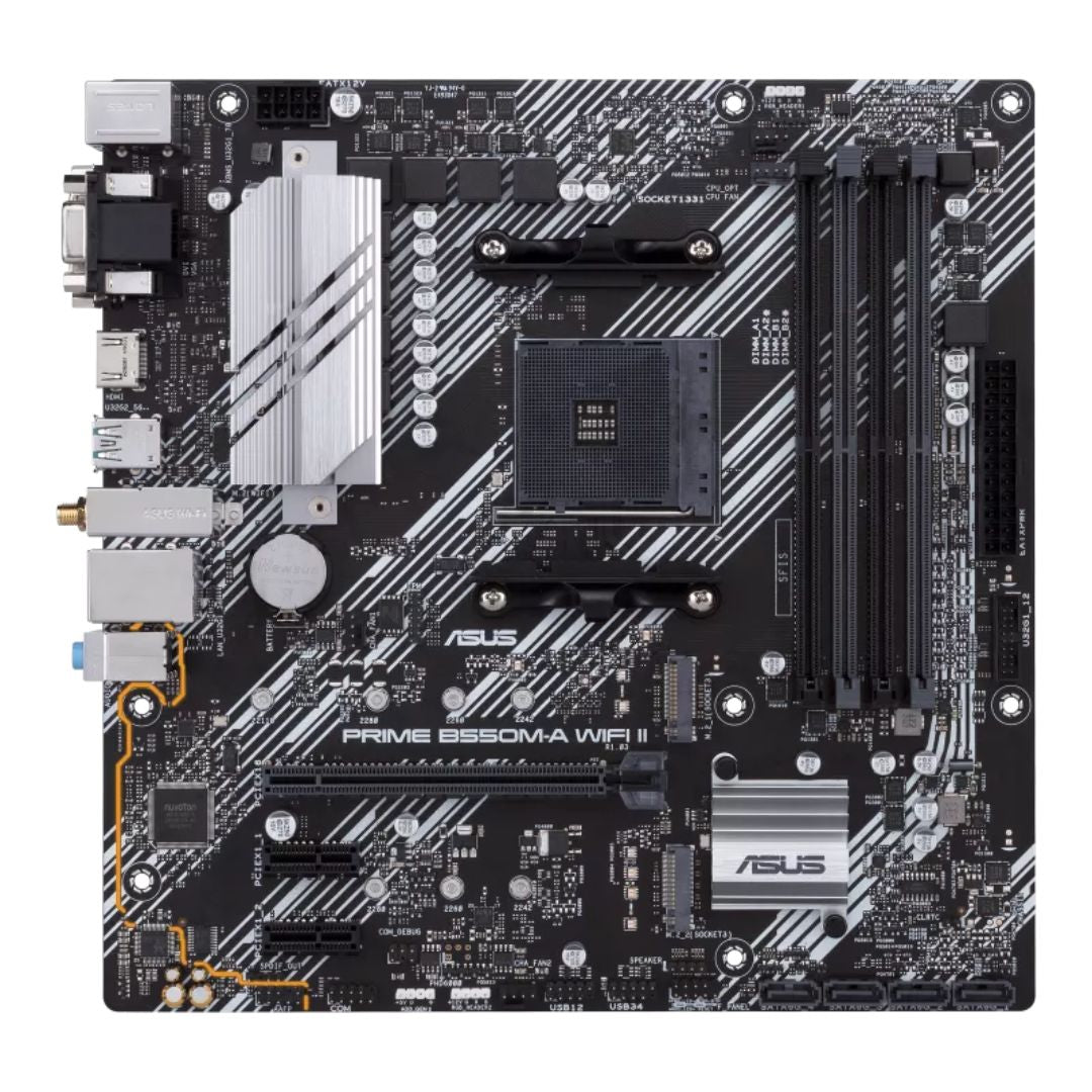 ASUS AMD B550M PRIME B550M-A WIFI II (Ryzen AM4) Micro-ATX Motherboard, Dual M.2, PCIe 4.0, Wi-Fi...