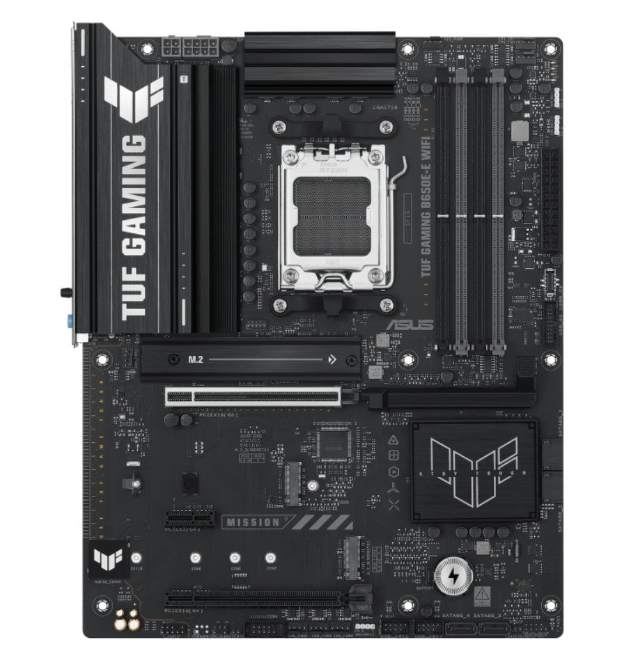 ASUS AMD B650E TUF GAMING B650E-E WIFI (AM5) ATX Motherboard, DDR5(4x), 8+2+1 Power Stages, PCIe...