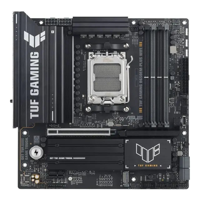 ASUS AMD TUF GAMING B650EM-PLUS WIFI (AM5) Micro-ATX Motherboard, DDR5 256GB, 1x PCIe 5.0 x16, 3x...