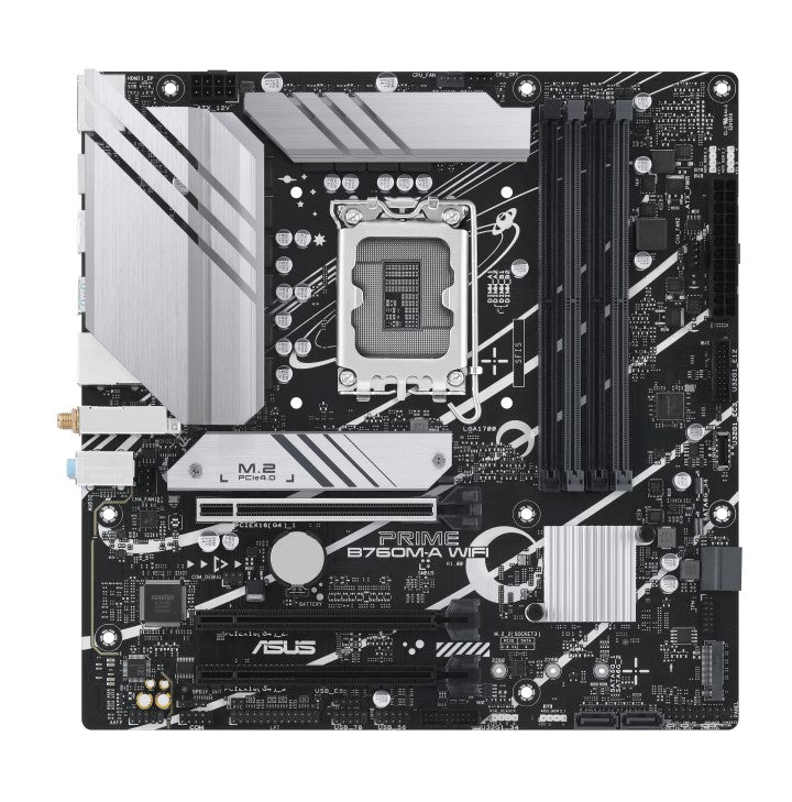 ASUS PRIME B760M-A WIFI-CSM Intel LGA 1700 mATX Motherboard 128GB, DDR5, 1xPCIe 4.0 x16, 2xM.2, 4...
