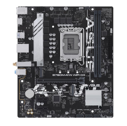 ASUS B760M-AYW WIFI D4 Intel LGA 1700 mATX Motherboard 64GB, DDR4, 1 x PCIe 4.0 x16 slot, 2 x M.2...