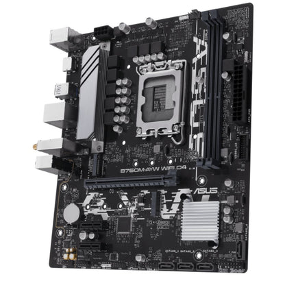 ASUS B760M-AYW WIFI D4 Intel LGA 1700 mATX Motherboard 64GB, DDR4, 1 x PCIe 4.0 x16 slot, 2 x M.2... - Image 2