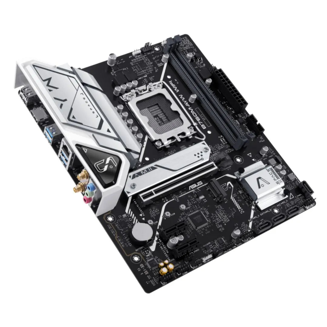 ASUS B760M-AYW WIFI Intel LGA1700 mATX Motherboard, DDR5 96GB 8000(OC), PCIe 4.0, 2xM.2, 2.5GbE,... - Image 3