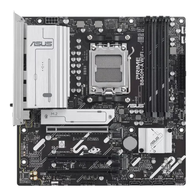 ASUS AMD PRIME B840M-A WIFI-CSM (AM5) Micro-ATX Motherboard, DDR5 256GB, 1x PCIe 4x16 slot, 3x M....