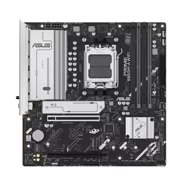 ASUS AMD PRIME B850M-A WIFI-CSM (AM5) mATX Motherboard, DDR5 256GB, 1x PCIe 5.0 x16, 3x M.2 slots...