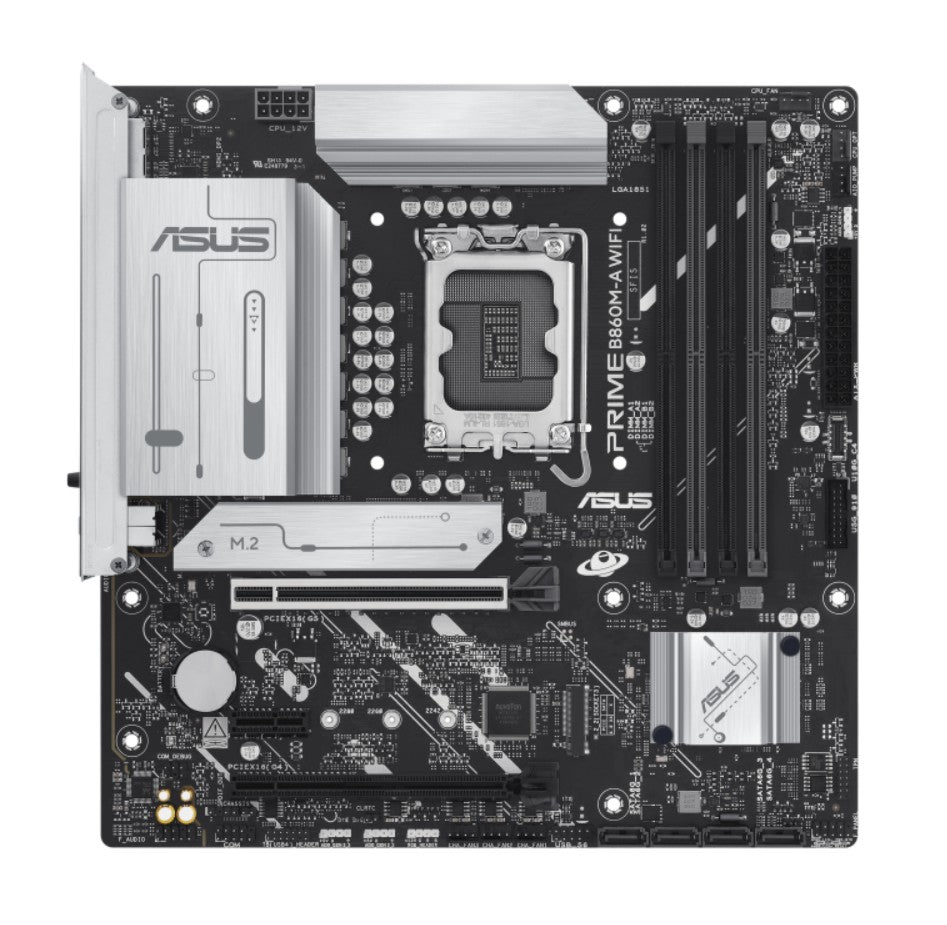 ASUS PRIME B860M-A WIFI-CSM Micro-ATX Motherboard 256GB, DDR5, 1 x PCIe 5.0,  2 x M.2 slots,  4 x...
