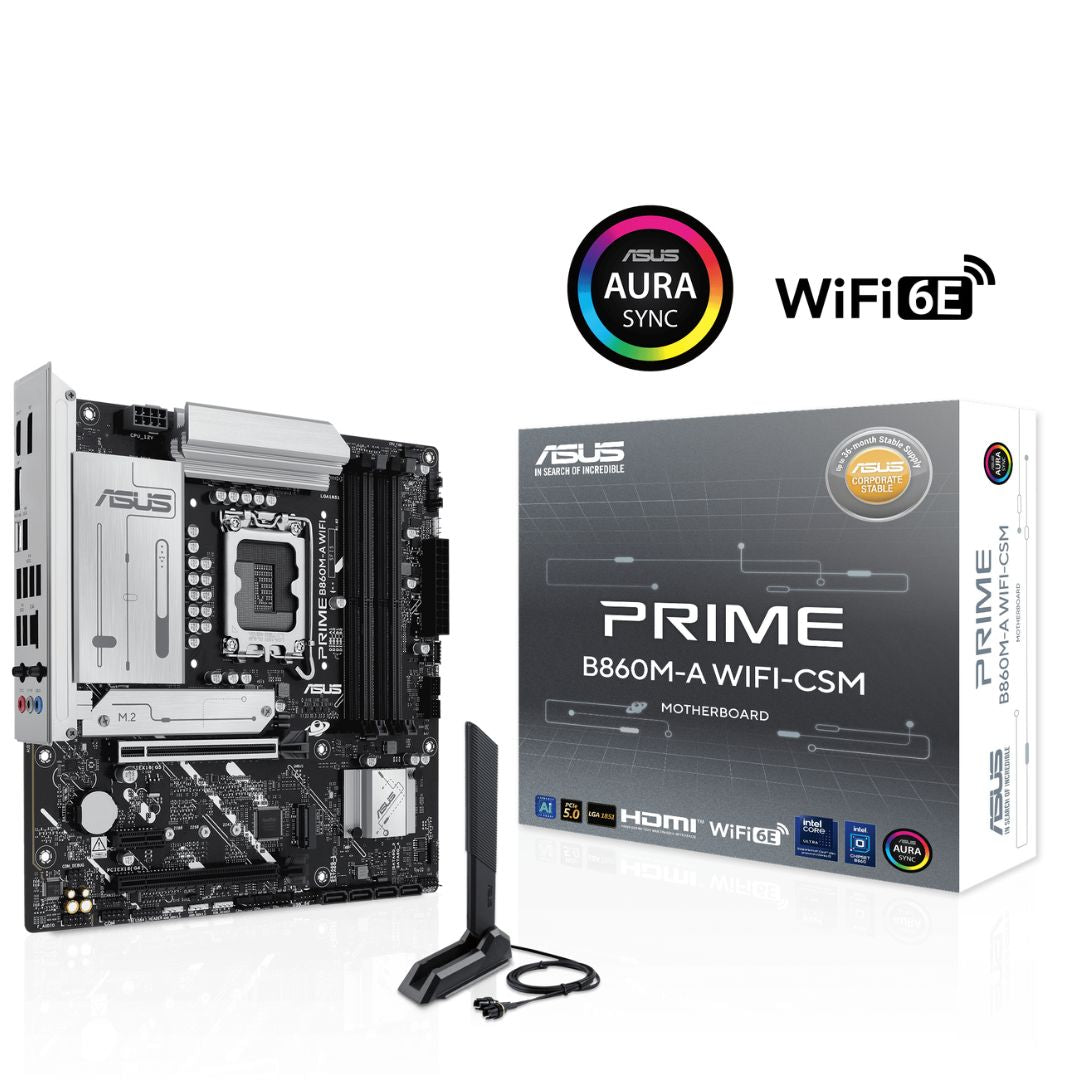 ASUS PRIME B860M-A WIFI-CSM Micro-ATX Motherboard 256GB, DDR5, 1 x PCIe 5.0,  2 x M.2 slots,  4 x... - Image 4