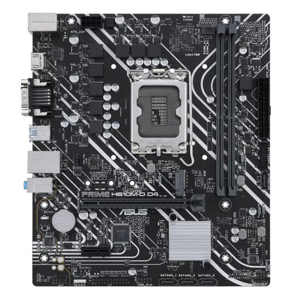 ASUS H610M PRIME H610M-D D4-CSM Intel LGA 1700 mATX Motherboard, DDR4 64GB, PCIe4.0, M.2, 1Gb Eth...