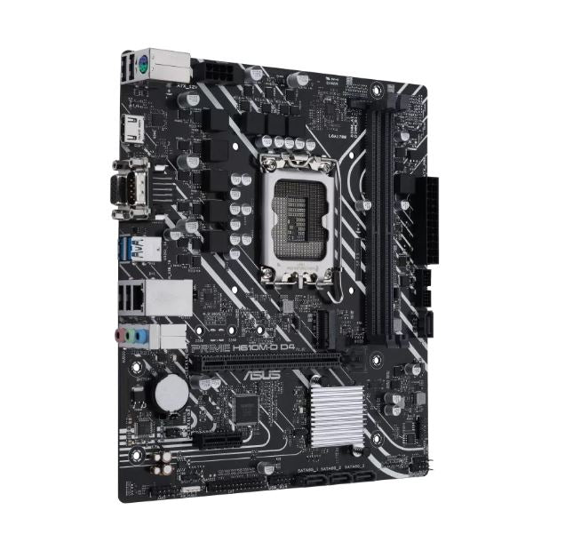 ASUS H610M PRIME H610M-D D4-CSM Intel LGA 1700 mATX Motherboard, DDR4 64GB, PCIe4.0, M.2, 1Gb Eth... - Image 2