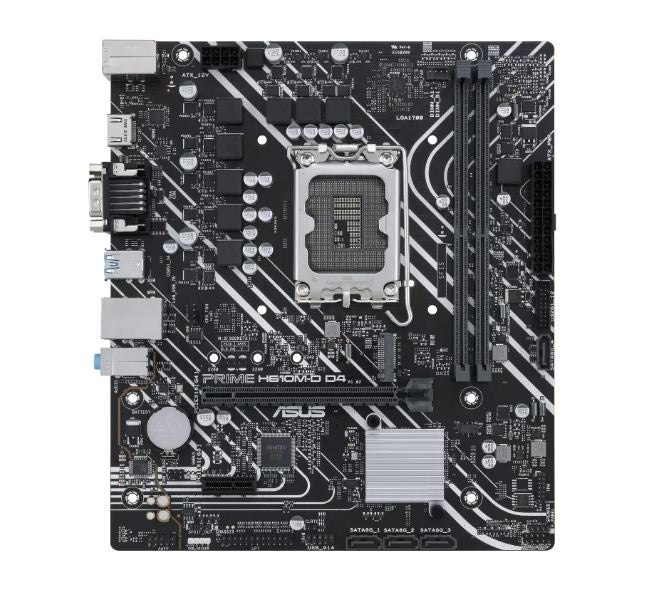 ASUS H610M PRIME H610M-D D4-CSM Intel LGA 1700 mATX Motherboard, DDR4 64GB, PCIe4.0, M.2, 1Gb Eth... - Image 4