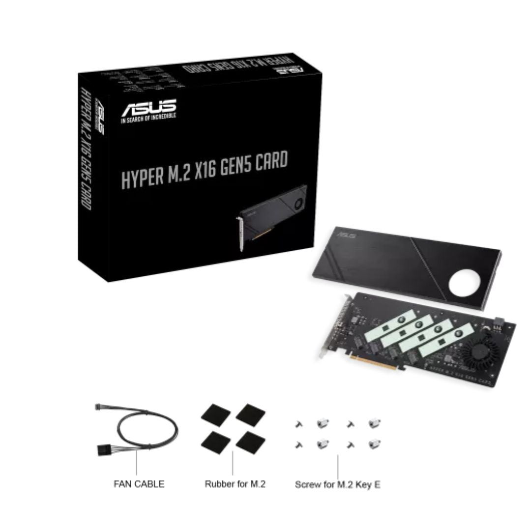 ASUS HYPER M.2 X16 GEN5 CARD (PCIe 5.0/4.0) Supports up to Ffour NVMe M.2 (2242/2260/2280/22110)... - Image 4