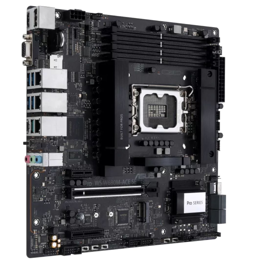 ASUS PRO WS W680M-ACE SE Intel LGA1700 Micro-ATX WorkstationMotherboard, PCIe 5.0 x16, DDR5, Dual... - Image 2