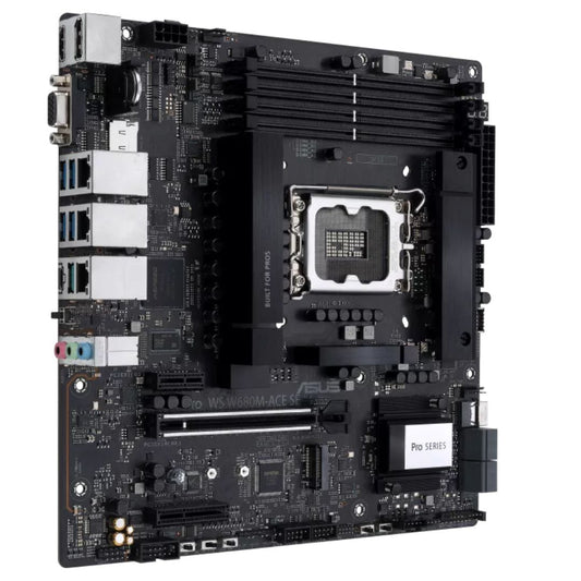 ASUS PRO WS W680M-ACE SE Intel LGA1700 Micro-ATX WorkstationMotherboard, PCIe 5.0 x16, DDR5, Dual... - Image 2