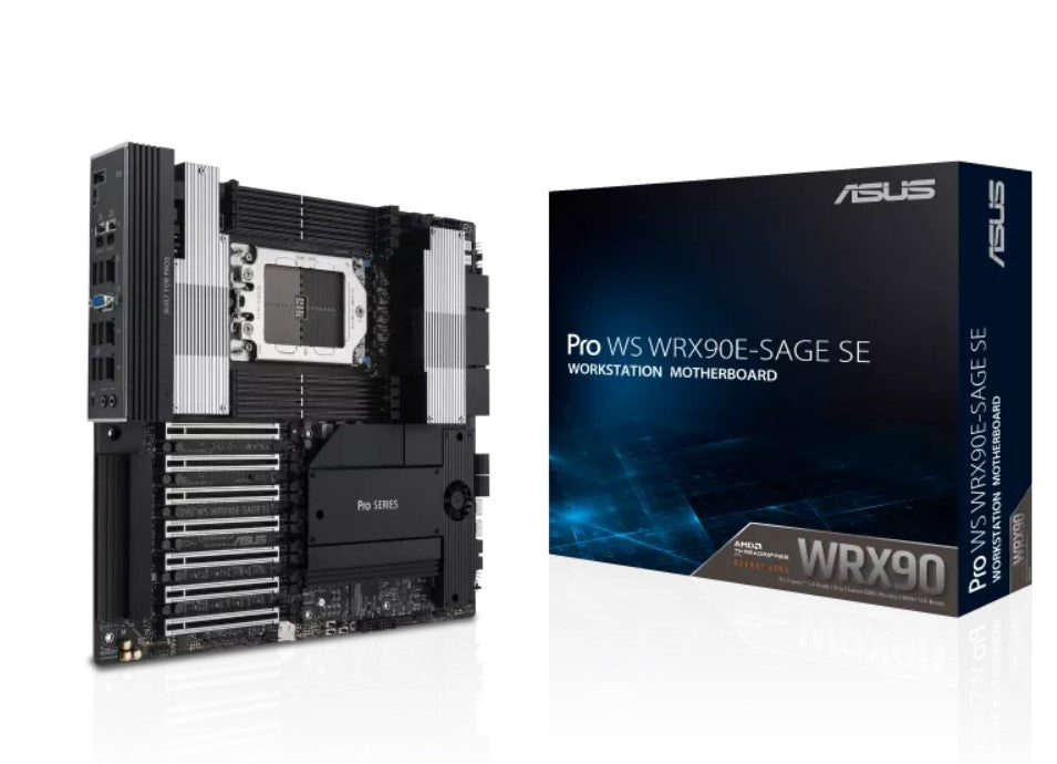 ASUS AMD PRO WS WRX90E-SAGE SE sTR5 EEB Workstation Motherboard, 7 x PCIe 5.0 x16, multi-GPU supp... - Image 2