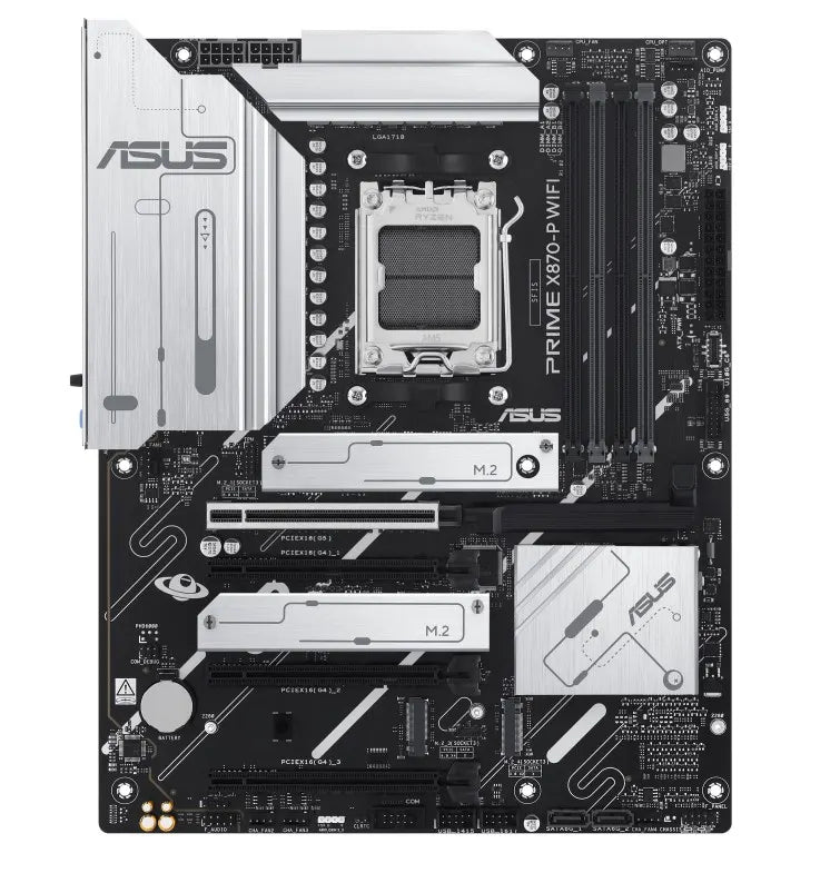ASUS AMD PRIME X870-P WIFI-CSM (AM5) ATX Motherboard, DDR5 192GB, 1x PCIe 5.0 x16 slot, 4 x M.2 s...