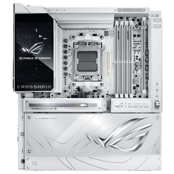 ASUS AMD ROG CROSSHAIR X870E GLACIAL, AM5, X870E, DDR5 256GB, PCIe 5.0, 7x M.2, Wi-Fi 7, Dual 10G...