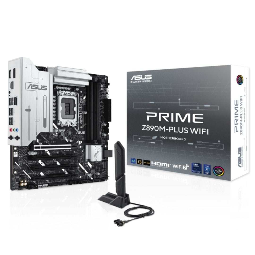 ASUS PRIME Z890M-PLUS WIFI-CSM LGA1851 mATX Motherboard 192GB, DDR5, 1 x PCIe 5.0 x16 slots, 3 x... - Image 4
