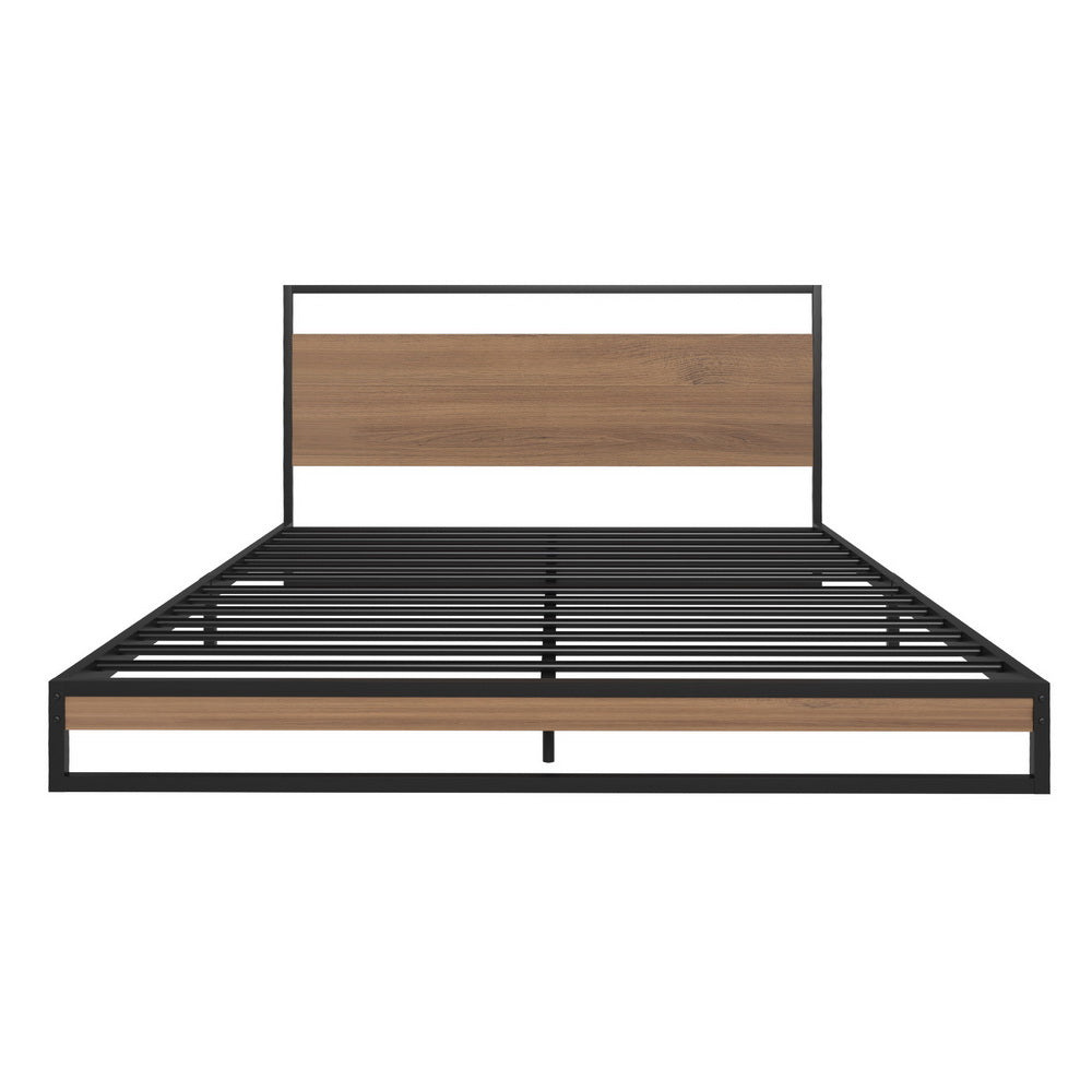 Artiss Bed Frame Queen Size Metal Frame DANE with Mattress - Image 3