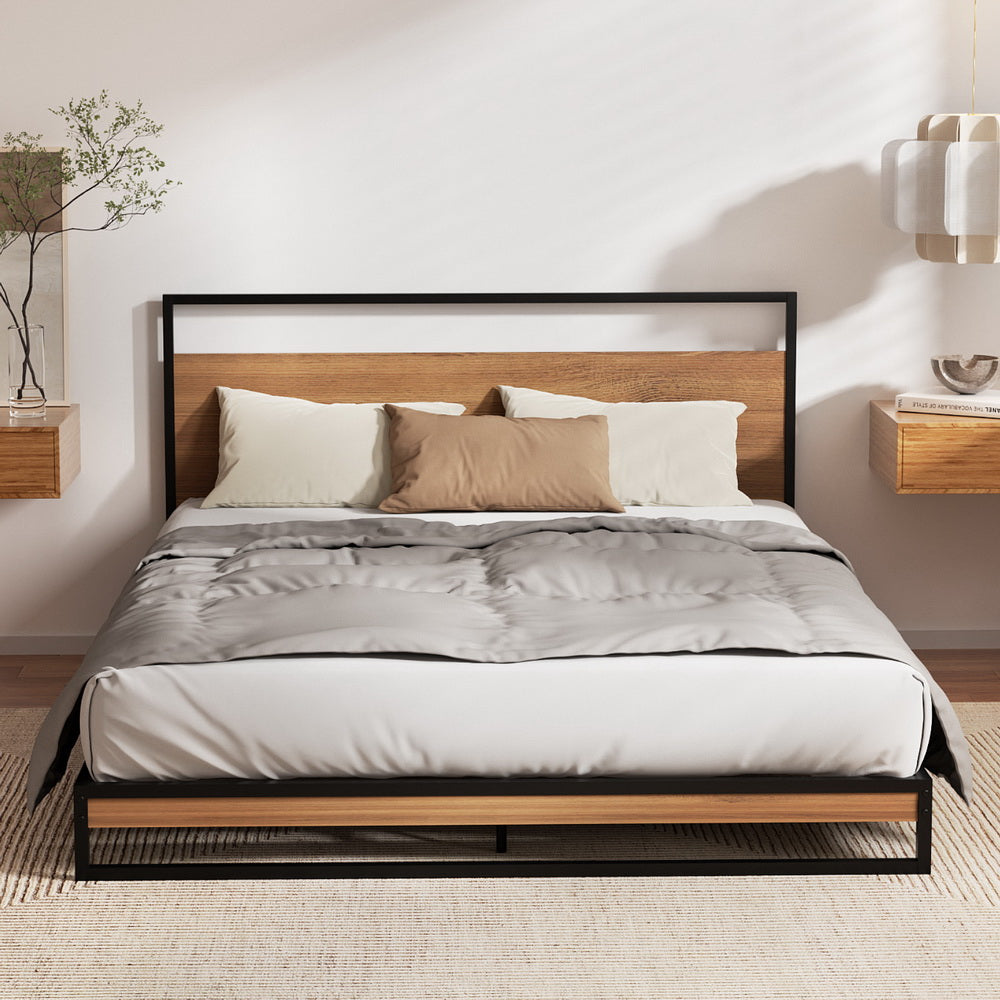 Artiss Bed Frame Queen Size Metal Frame DANE with Mattress - Image 4