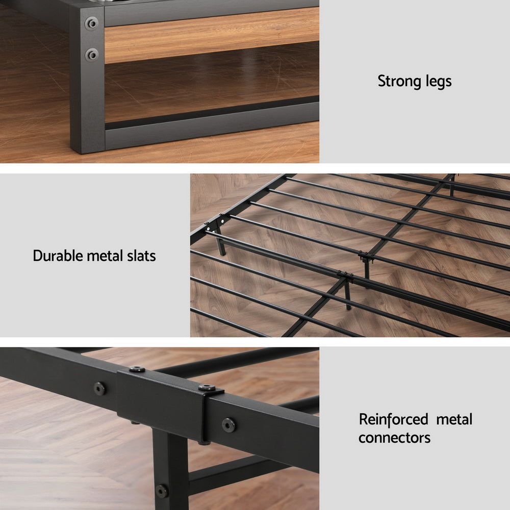 Artiss Bed Frame Queen Size Metal Frame DANE with Mattress - Image 6