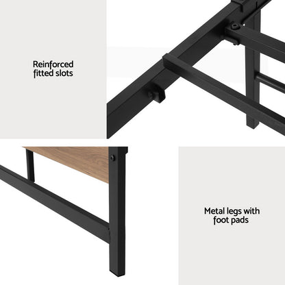 Artiss Bed Frame Queen Size Metal Base Mattress Platform Foundation Black DREW - Image 7