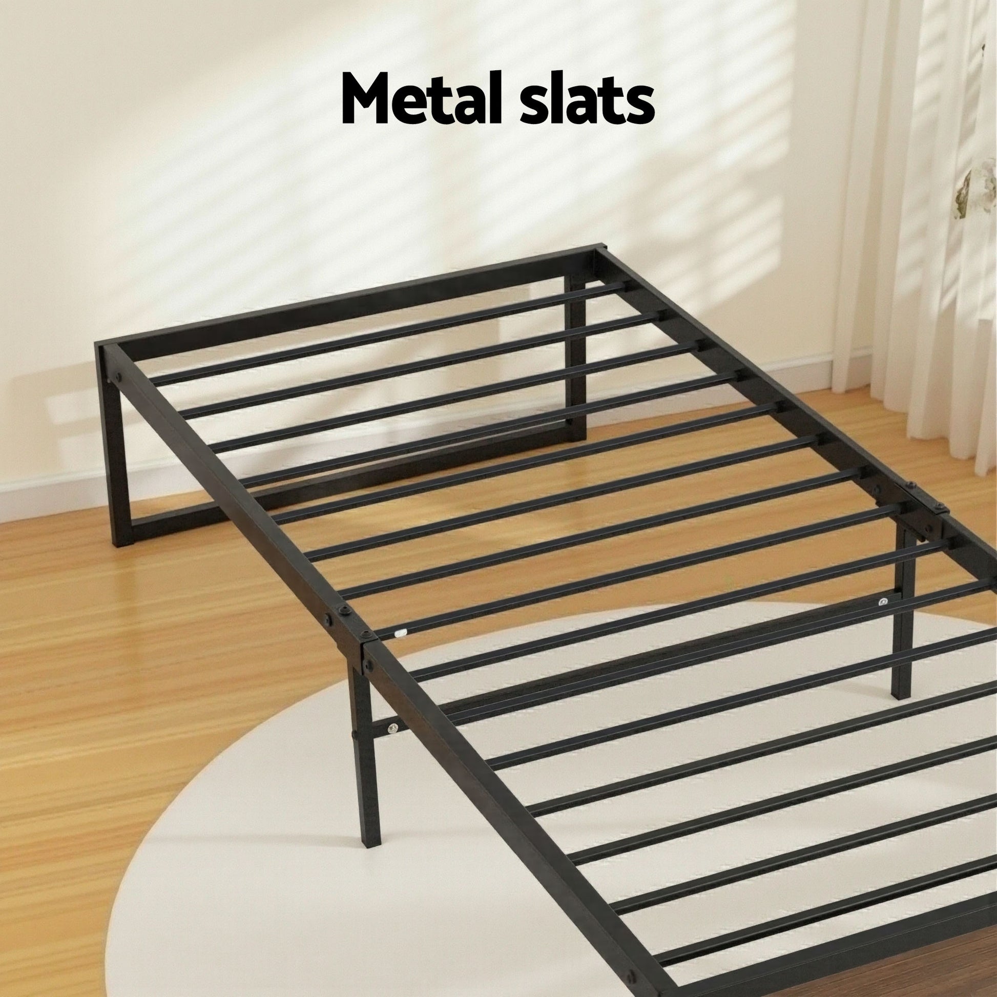 Artiss Bed Frame Metal Frame Single Bed Base 2 Drawers OSLO - Image 5