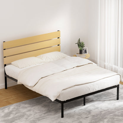 Artiss Bed Frame Queen Size Metal Base Mattress Platform Foundation Black PAULA - Image 5