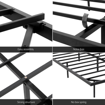 Artiss Double Bed Frame,Floating Metal Bed Frame with Smart LED Lights - Sturdy Metal Platform Bed Base, Silent Design, Tool-Free Assembly, 300KG Capacity for Home/Hotel/Master Bedroom​ - Image 6