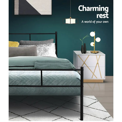 Artiss Bed Frame Double Metal Bed Frame SOL - Image 6