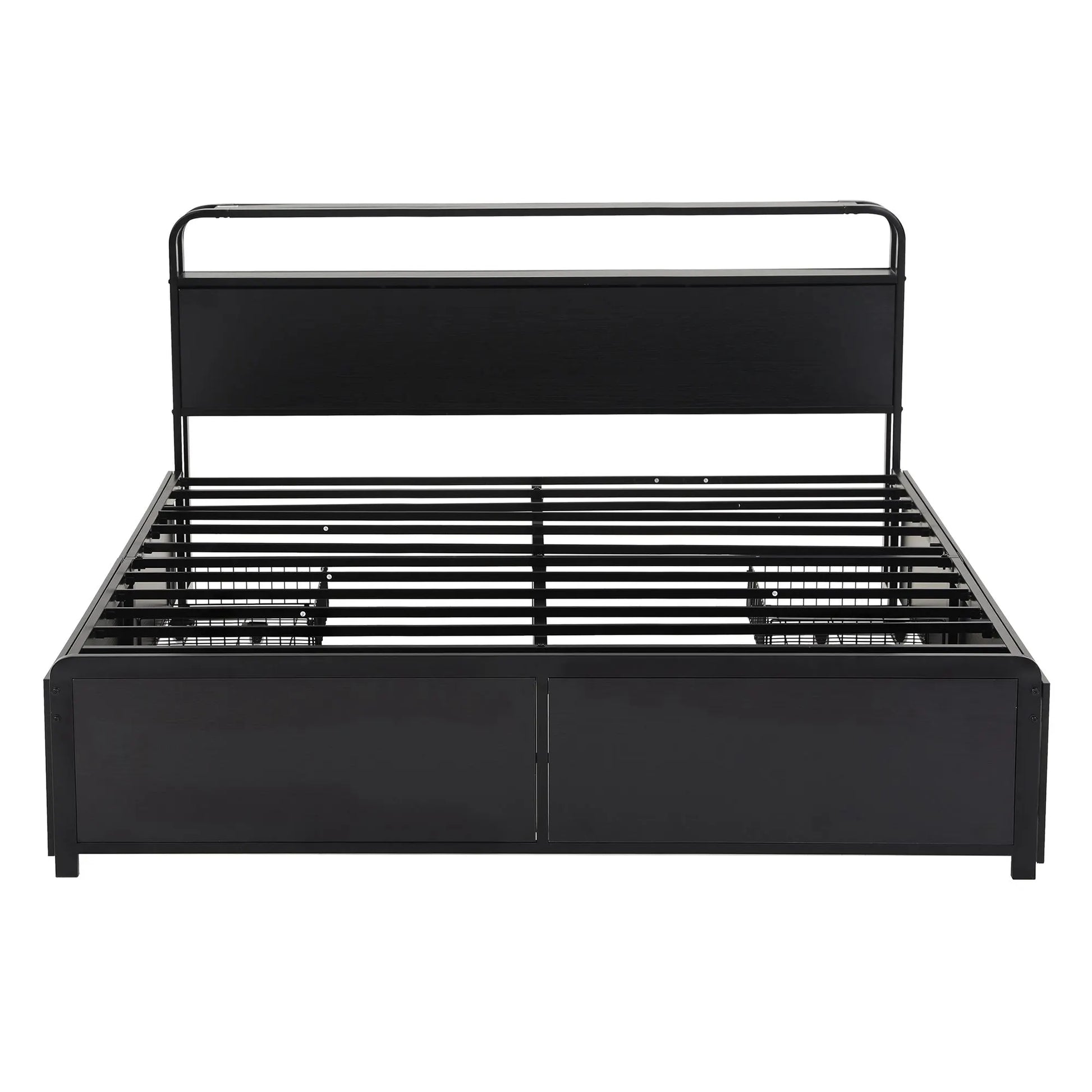 Artiss King Metal Bed Frame 4 Drawers Hidden Storage Headboard HEDY - Image 4