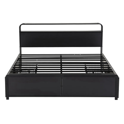 Artiss King Metal Bed Frame 4 Drawers Hidden Storage Headboard HEDY - Image 4