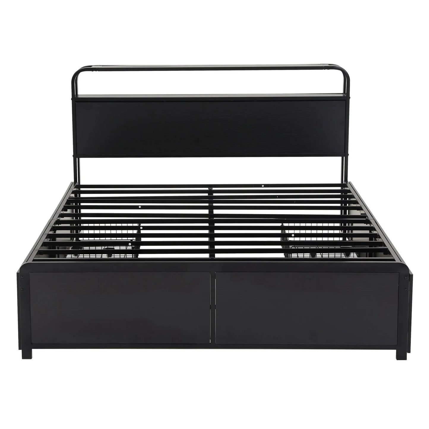 Artiss Queen Metal Bed Frame 4 Drawers Hidden Storage Headboard HEDY - Image 4