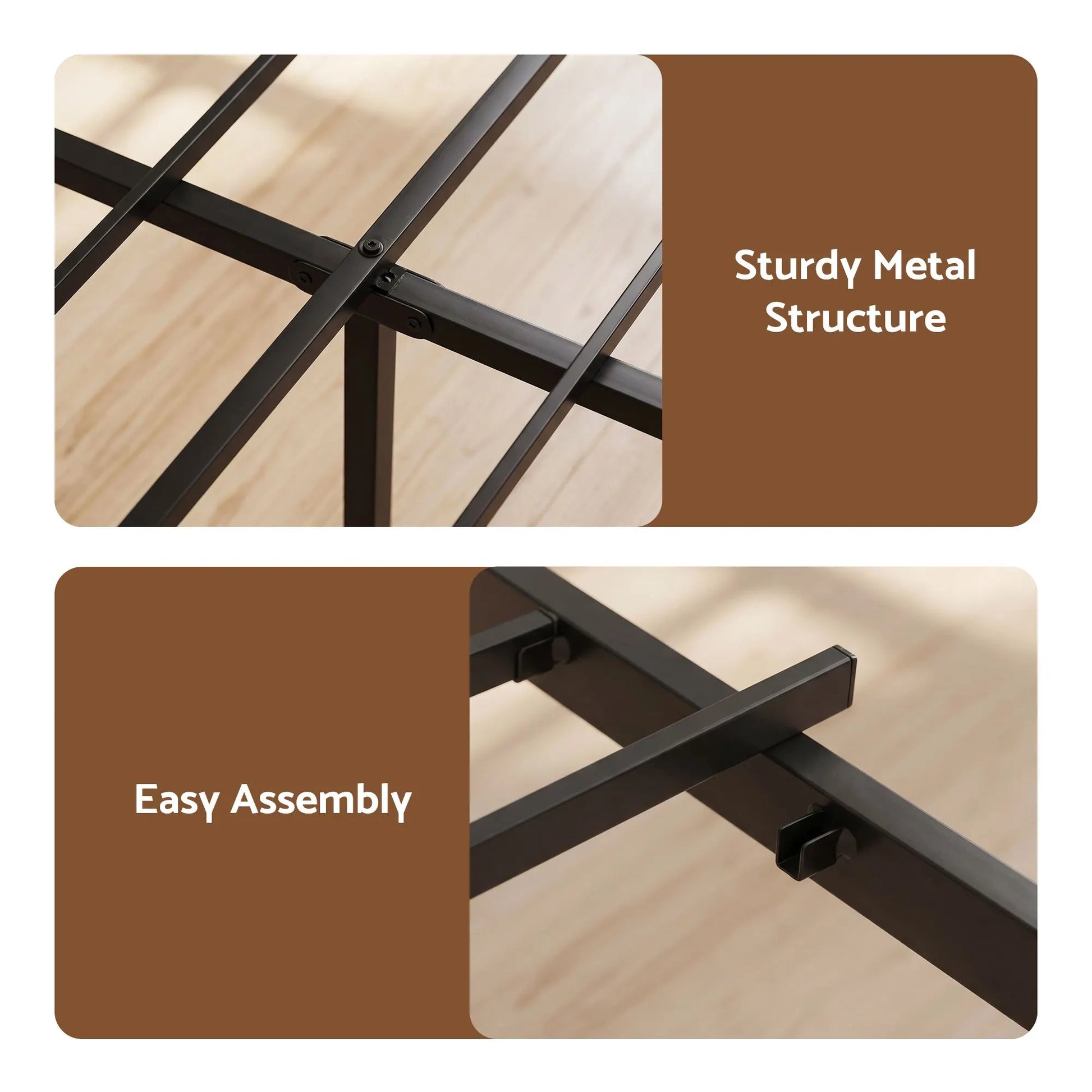 Artiss Double Bed Frame with Charging Station & Storage Drawers Metal - Image 7