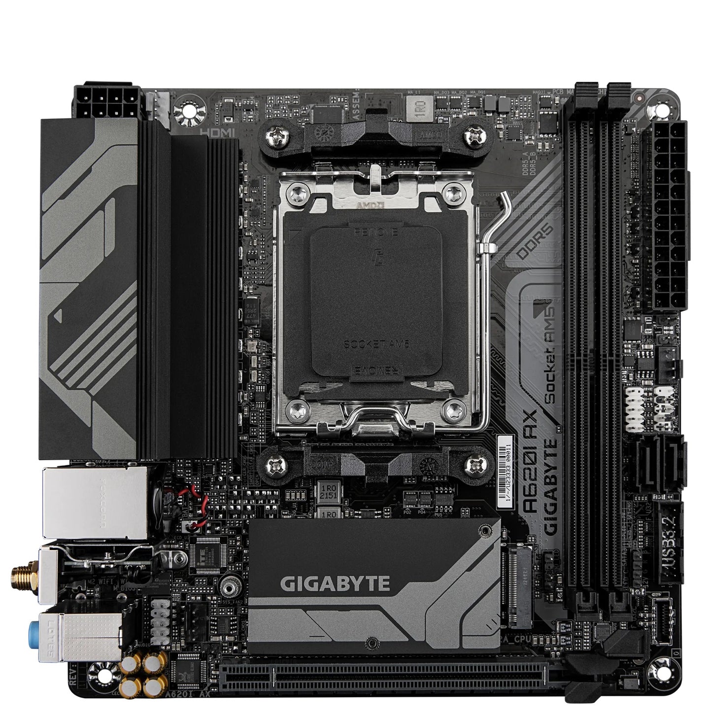 Gigabyte M/B A620I AX 1.0, AMD AM5, 2 x DDR5 up to 128 GB,  1 x HDMI, 1 x PCI Express x16, 1 x M.... - Image 2