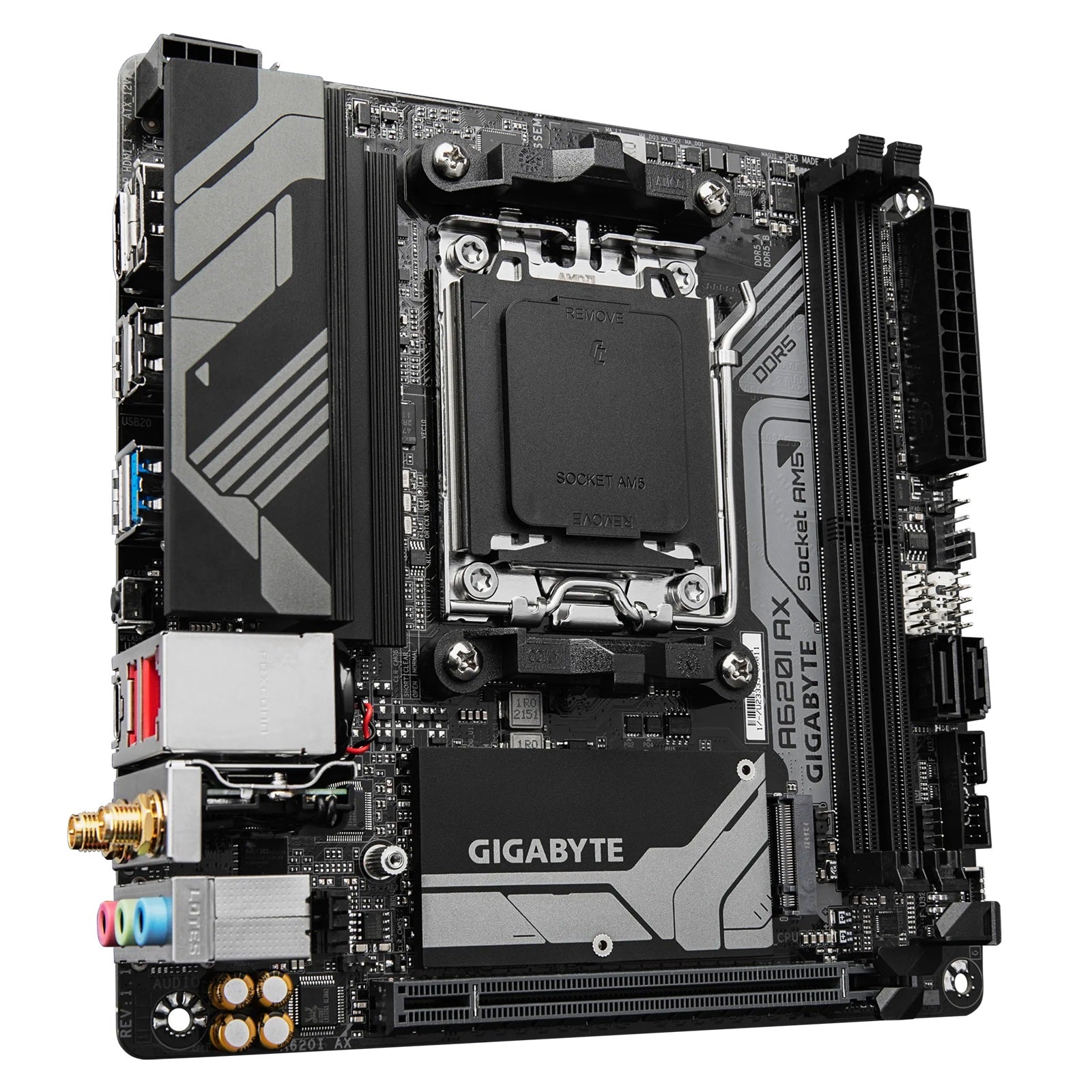 Gigabyte M/B A620I AX 1.0, AMD AM5, 2 x DDR5 up to 128 GB,  1 x HDMI, 1 x PCI Express x16, 1 x M.... - Image 3