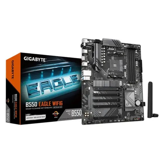 B550 EAGLE WIFI6 AMD ATX motherboard with AM4 support, Ryzen 3000–5000 CPUs, DDR4 up to 128GB, PC...