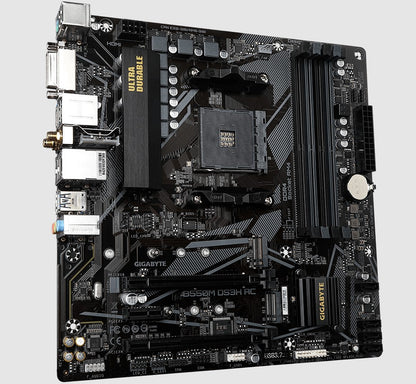Gigabyte B550M DS3H AC AM4 Ryzen mATX Motherboard, 4x DDR4, 3x PCI-e, 2x M.2, 4x SATA III, RAID 0... - Image 2