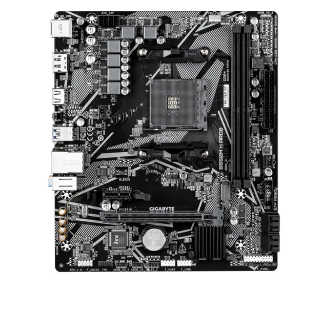 Gigabyte B550M H ARGB Micro-ATX AMD B550 motherboard with AM4 support, PCIe 4.0, DDR4 up to 5100M... - Image 2