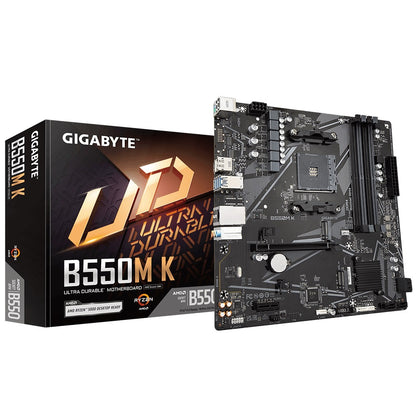 Gigabyte B550MK AMD AM4 M-ATX Motherboard 4x DDR4~128GB,1x PCIe x16, 1 x PCIe x1, 2x M.2, 4x SATA...