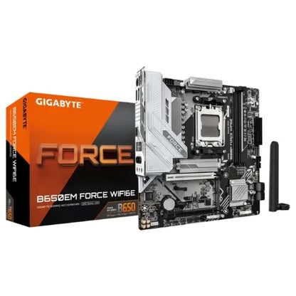 Gigabyte B650EM FORCE WF6E, AM5, Support for DDR5,  1 x HDMI port, 1 x PCI Express x16 , 3x  M.2....