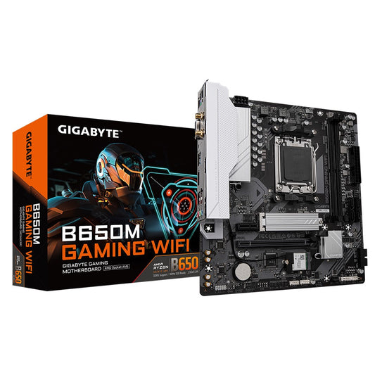 Gigabyte B650M GAMING WIFI, AMD AM5, 2 x DDR5 up to 128 GB, 1 x HDMI, 	1 x PCI Express x16, 1 x P...