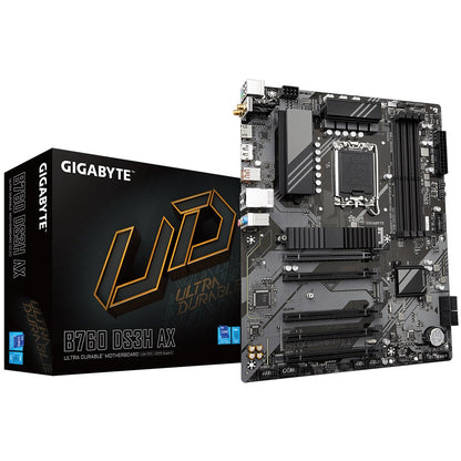 Gigabyte B760 DS3H AX Intel LGA 1700 ATX Motherboard, 4x DDR5 ~128GB, 5x PCI-E x16, 2x M.2, 4x SA...